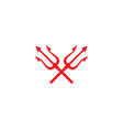 magic tridenth trisula logo vector image