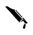 bone saw glyph icon vector image