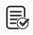 file selected icon document page with check vector image