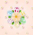 happy easter background template with beautiful vector image