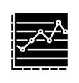 line graph glyph icon vector image