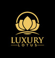 luxury lotus logo design inspiration vector image