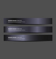 banners with abstract black background vector image vector image