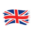 brushstroke painted flag united kingdom vector image vector image