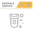 epilator line icon vector image vector image