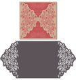laser cut pattern for invitation card wedding vector image