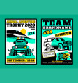 off road posters set vector image