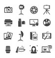 photo studio icon set professional photographic vector image