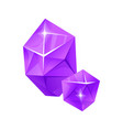 purple polygon of nature crystal stones vector image
