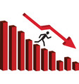 stock market is going down vector image vector image