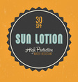 sun lotion design vector image vector image