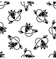 swirling floral seamless pattern background vector image