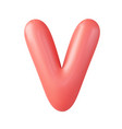 3d letter v uppercase vector image