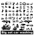 car wash icons set vector image