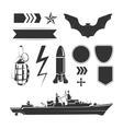 elements for army airforce and navy vector image