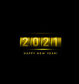 new year golden counter 2021 vector image vector image