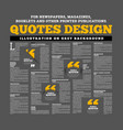 Quotes design for newspapers magazines books and Vector Image