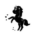 unicorn silhouette concept vector image