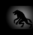 a werewolf lurking in the dark vector image vector image