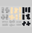 adhesive tape realistic sticky black silver vector image vector image