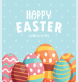 happy easter day card design vector image vector image