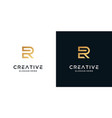 abstract letter r logo design luxury vector image