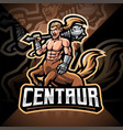 centaur esport mascot logo design vector image vector image