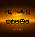 halloween design pumpkins and mirror horror vector image vector image
