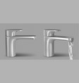 water tap realistic aqua chrome kitchen utensil vector image vector image