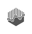 exchange trading logo template growth graph vector image