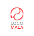 holy rosary or buddhist mala prayer beads logo vector image