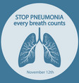 world pneum day 12 nov ill vector image vector image