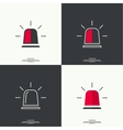 icon of police fire ambulance siren vector image