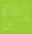 organic food elements and icons for cards poster vector image