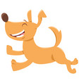 running dog or puppy cartoon character vector image