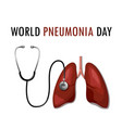 world pneum day 12 nov ill vector image vector image