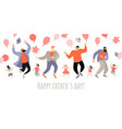 congratulatory banner for fathers day vector image vector image