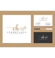 initial ch feminine logo collections and business vector image