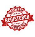 registered stamp sign seal vector image