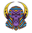 skull pharaoh head mascot logo design vector image vector image