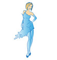 young woman in dres made of water balance vector image