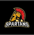 antique warrior spartan fighter mascot or icon vector image vector image