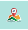 navigation map icon vector image