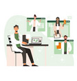 online medical conference vector image vector image