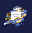 gold and blue luxury brush stroke design element vector image vector image