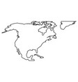 isolated map of north america vector image