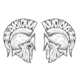 spartan warriors two variants vector image