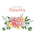 botanical flower watercolor bouquet elegance vector image