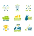 golf label set vector image vector image