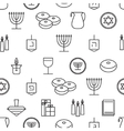 hanukkah seamless pattern simbols vector image